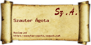 Szauter Ágota névjegykártya